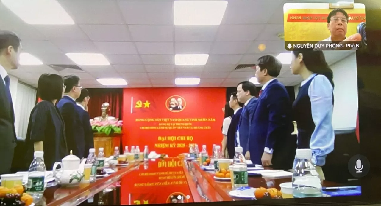 Chi bộ Tổng Lãnh sự quán Việt Nam tại Quảng Châu tổ chức thành công Đại hội nhiệm kỳ 2025-2027