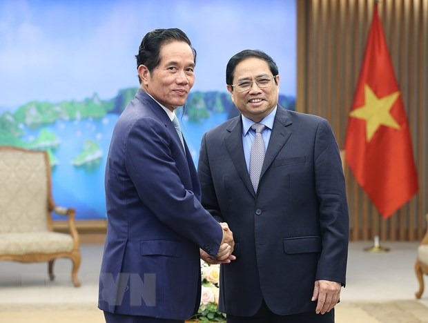 Thu tuong Pham Minh Chinh tiep Do truong Phnom Penh Khuong Sreng hinh anh 1