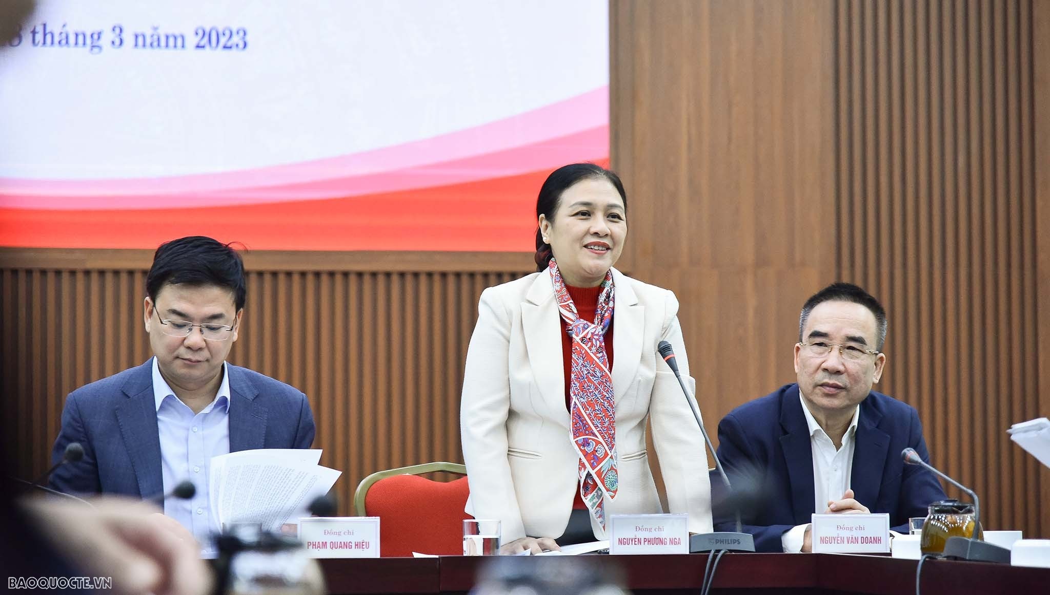 Đại sứ Nguyễn Phương Nga bày tỏ vui mừng được gặp, làm việc với các Đại sứ, Trưởng Đại diện Việt Nam tại nước ngoài trước nhiệm kỳ