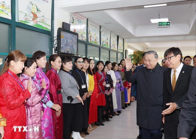 Tổng Bí thư, Chủ tịch nước thăm trường mang tên Chủ tịch Hồ Chí Minh tại Mông Cổ- Ảnh 5. Tổng Bí thư, Chủ tịch nước thăm trường mang tên Chủ tịch Hồ Chí Minh tại Mông Cổ- Ảnh 5.