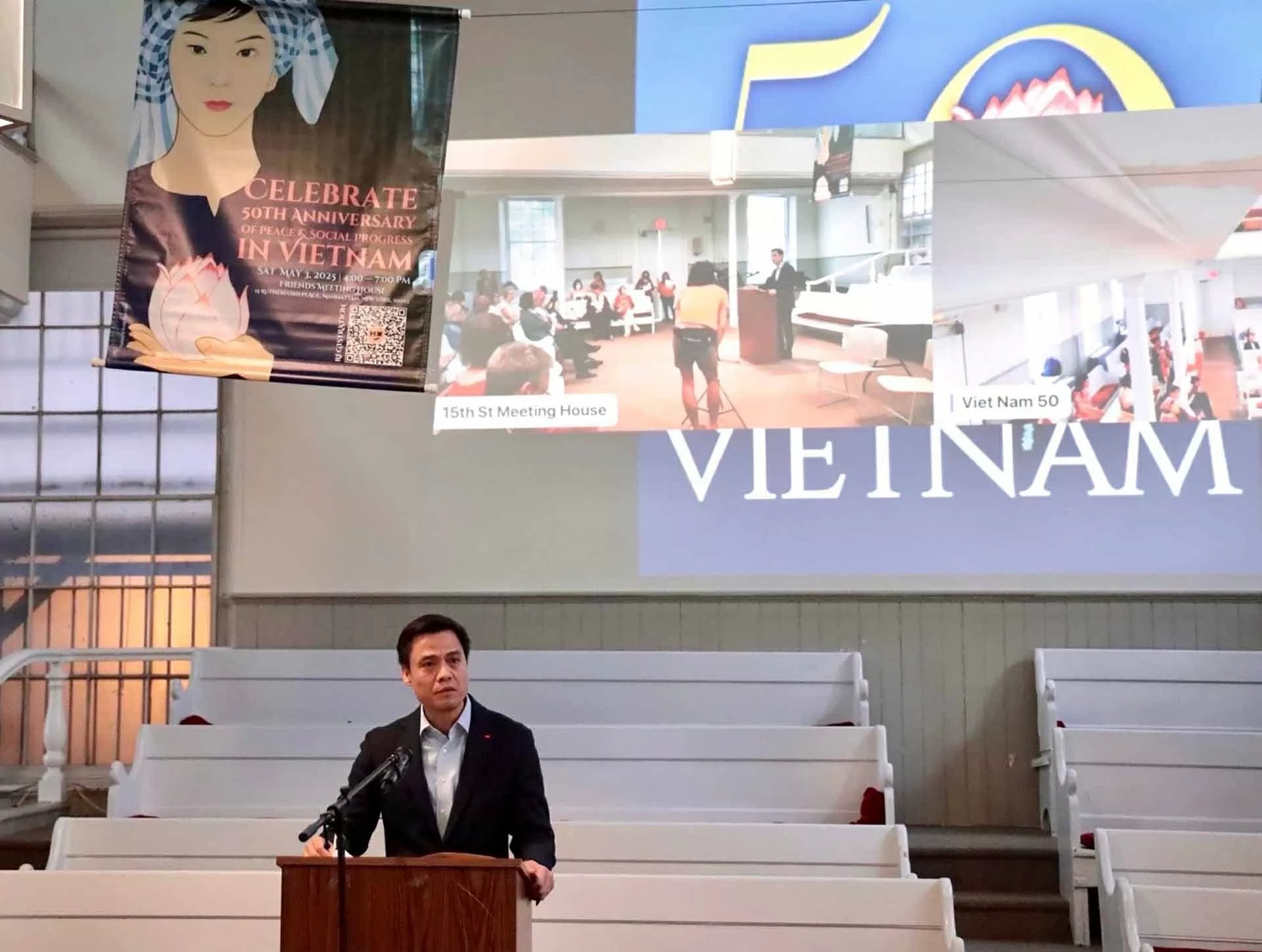 Bạn bè Hoa Kỳ và quốc tế ở thành phố New York kỷ niệm 50 năm ‘Hòa bình và tiến bộ xã hội tại Việt Nam’
